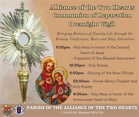 Alliance of the Two Hearts Parish mass schedule 2024 .